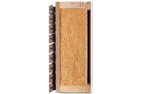 Timber-frame wall with wood fibre insulation