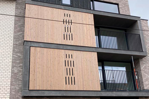 Timber cladding treated with Woodcream