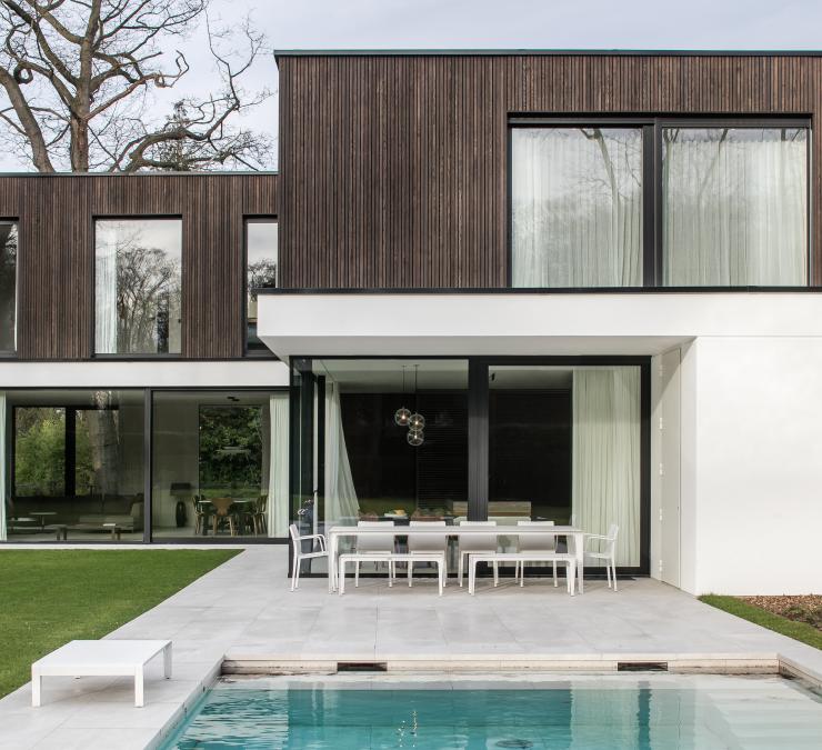 Timber cladding private residence Ghent region