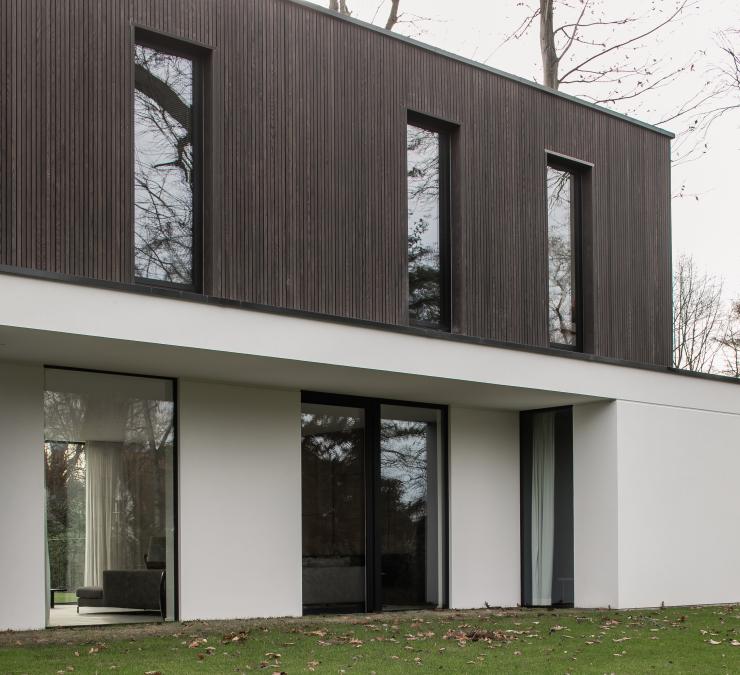 Timber cladding private residence Ghent region