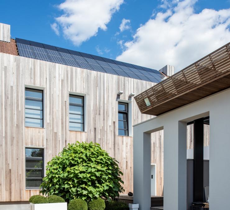 GBardage en bois showroom De Keukenarchitecten Denderleeuw