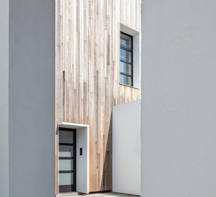 Timber cladding showroom De Keukenarchitecten Denderleeuw