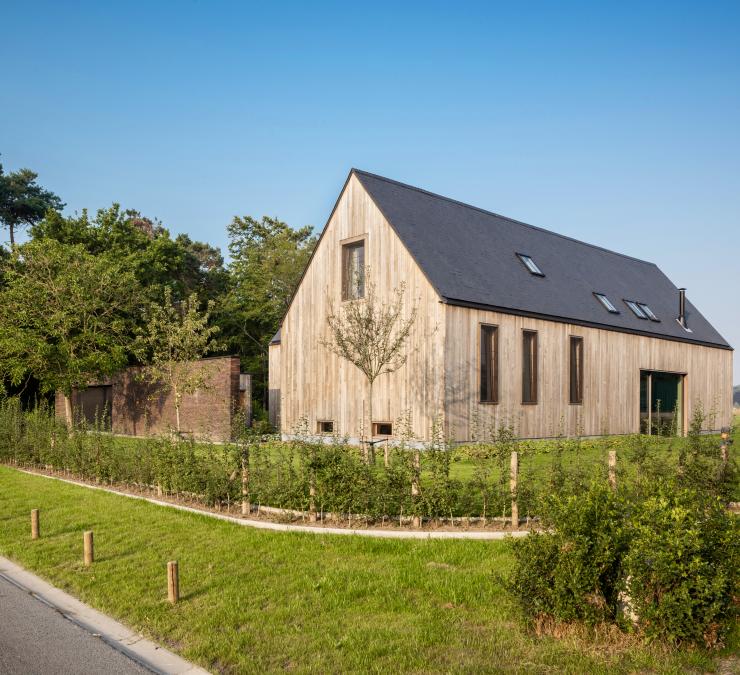 Holzfassade Einfamilienhaus Loppem