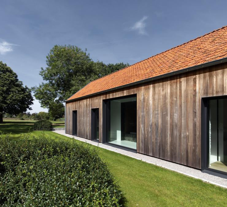 Thermo ash cladding SV+QC house Sint-Martens-Latem