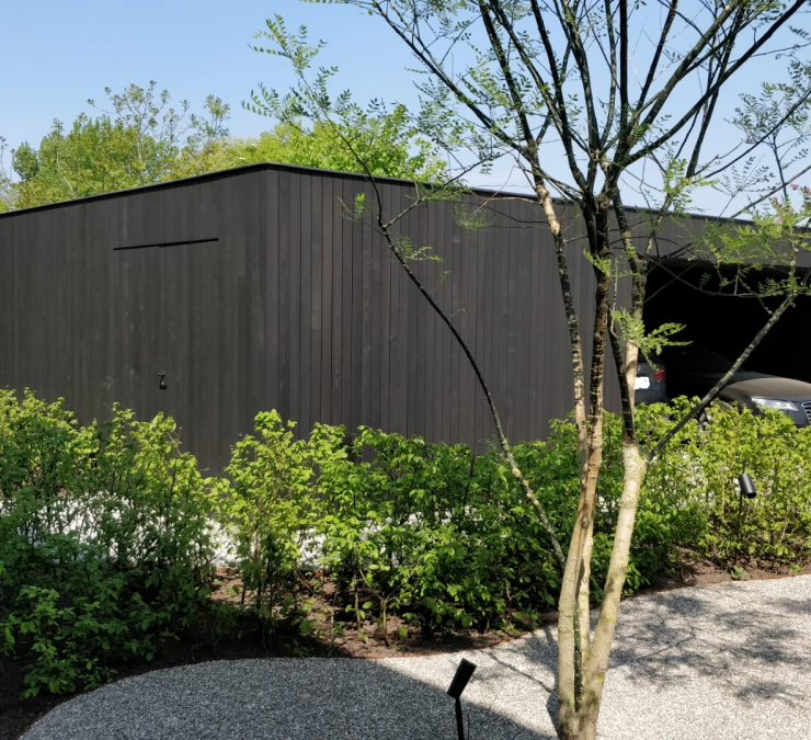 Modern carport & garden building Wondelgem