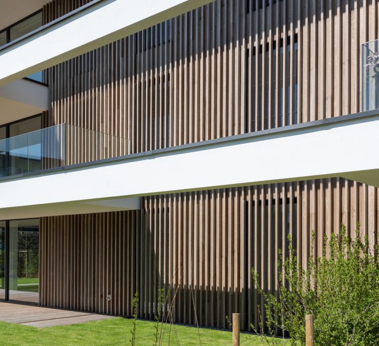 Timber cladding custom-made Wolvertem Thermo ash custom-made cladding Wolvertem