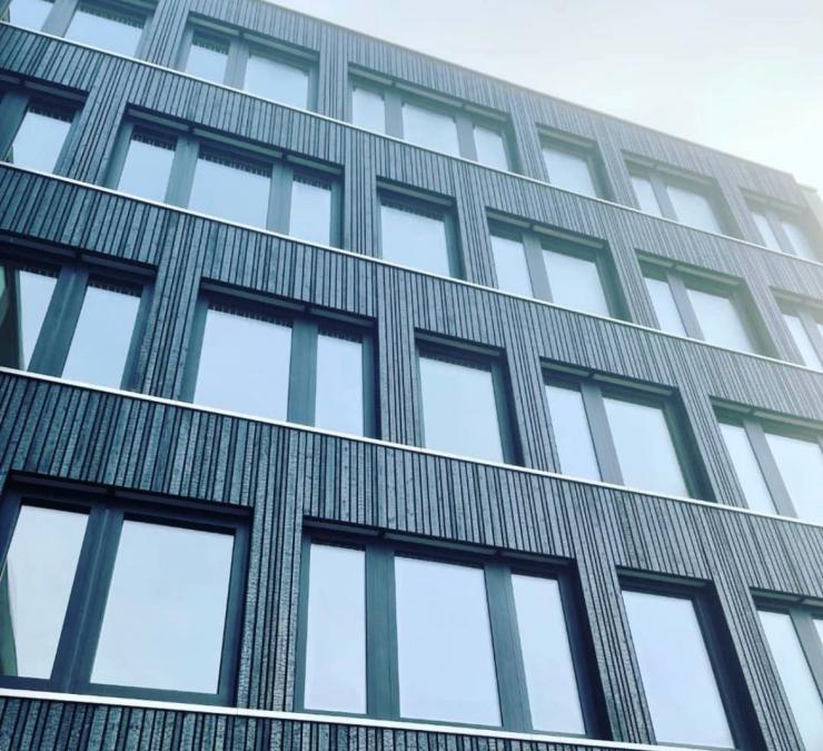 Timber cladding office building Well 22 Timber cladding office building Well 22