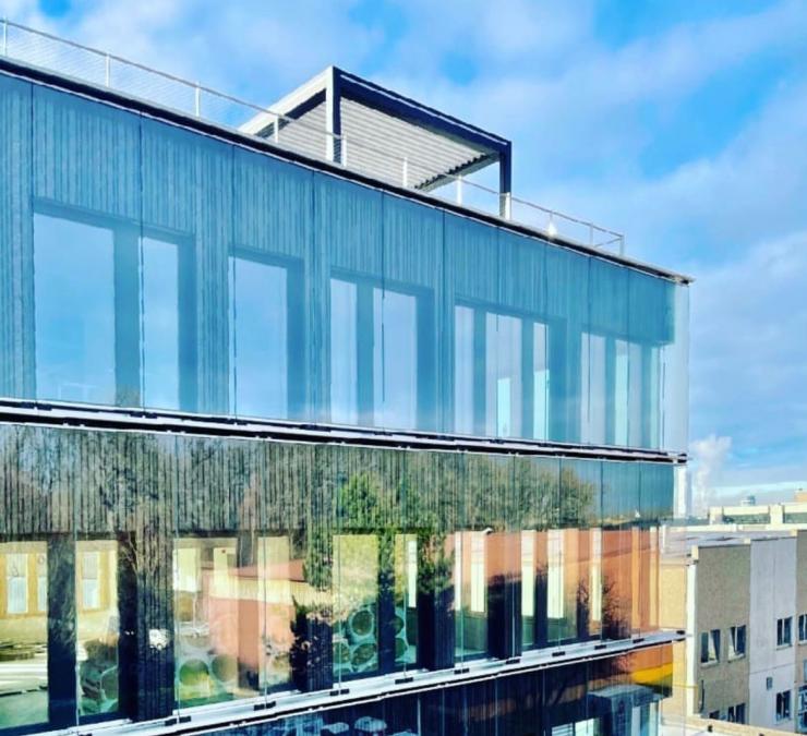 Timber cladding office building Well 22 Timber cladding office building Well 22